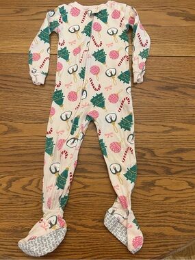 Carter's Pink Holiday pajamas featuring Penguins